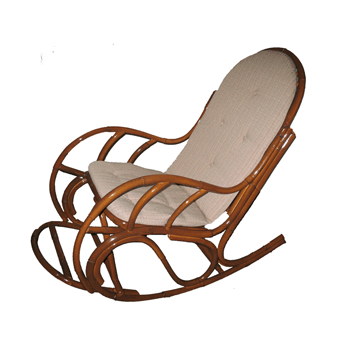 Кресло-качалка из ротанга бриз с подножкой