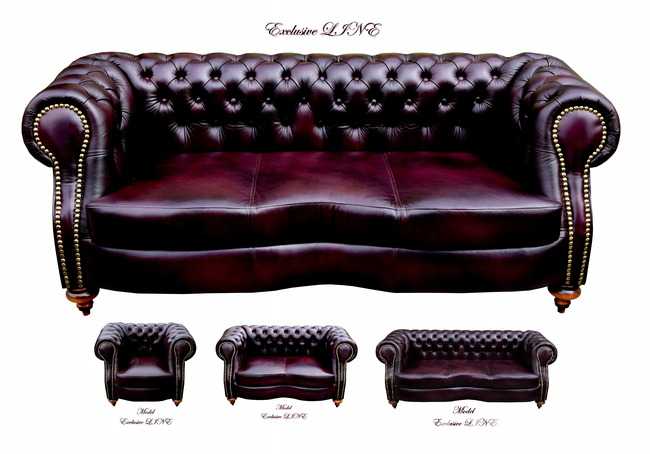 Кожаный диван и кресла Mellton 3+1+1 (Новые, Польша)