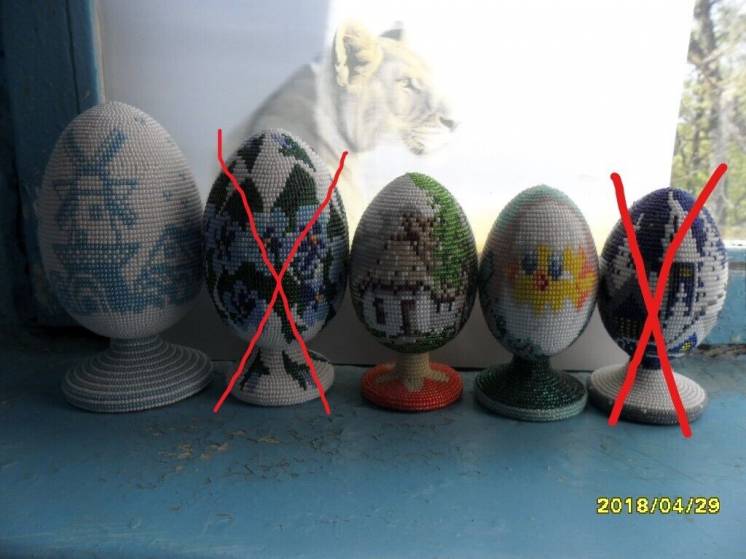 Продам яйца декоративные из бисера