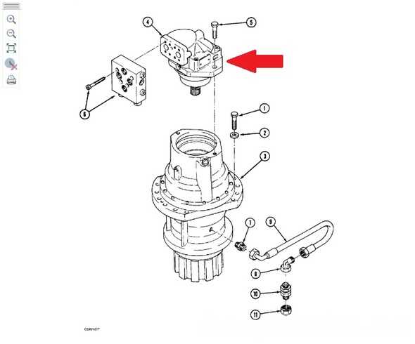 Гидромотор поворота V4743746 (Swing Motors) для Case 1188 LC