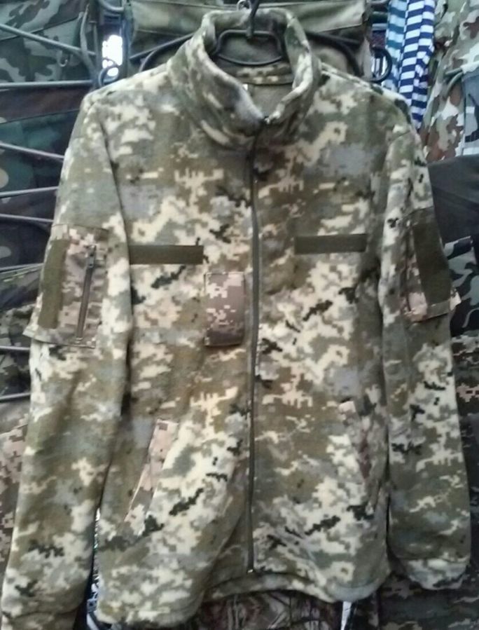 Куртка флисовая светлый пиксель ВСУ, для военных, силовиков
