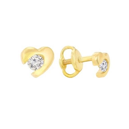 Золотые гвоздики сердечки с бриллиантами 0,2 карат. НОВЫЕ Код: 15080