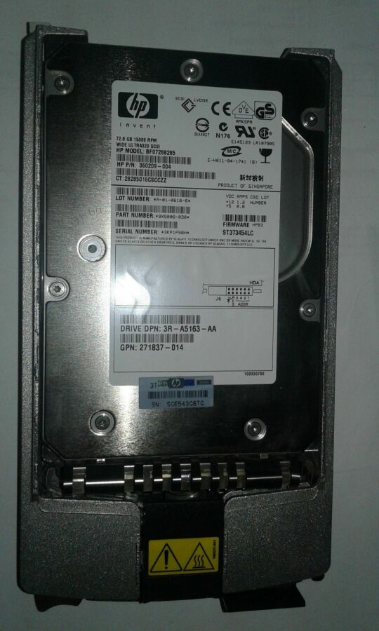 Жесткий диск Hp 72.8gb Scsi 15k Ultra320 3.5
