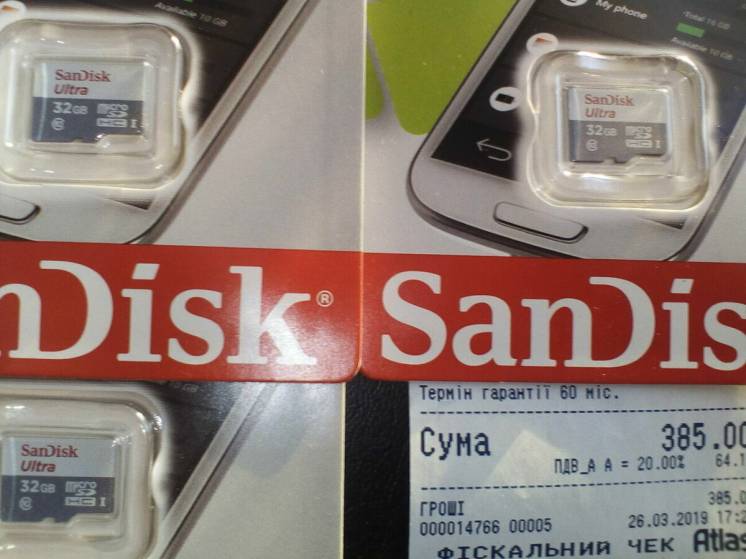 Sandisk чек гарантия 5л 10 класс 32gb в Rozetka 399грн Uhs-i Microsdhc