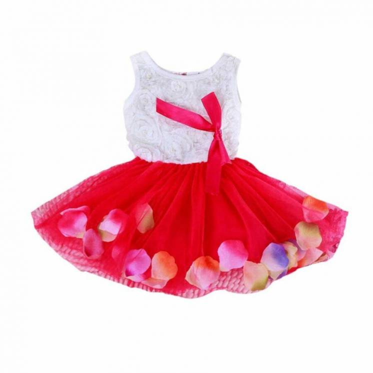 Детское нарядное красное платье на девочку до 4 лет