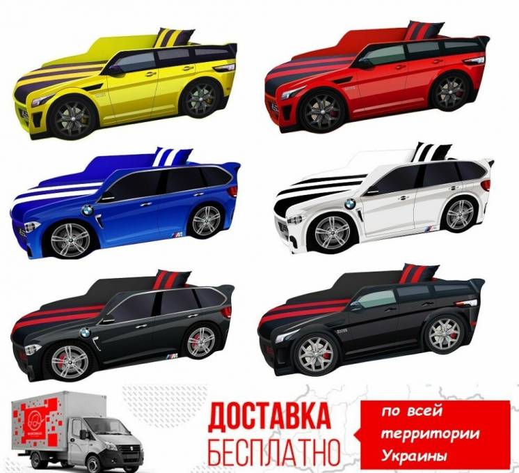 Кровать машина джип премиум с бесплатной доставкой по Украине