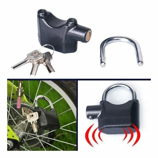 Велозамок мотозамок замок с громкой сиреной и охранной сигнализацией