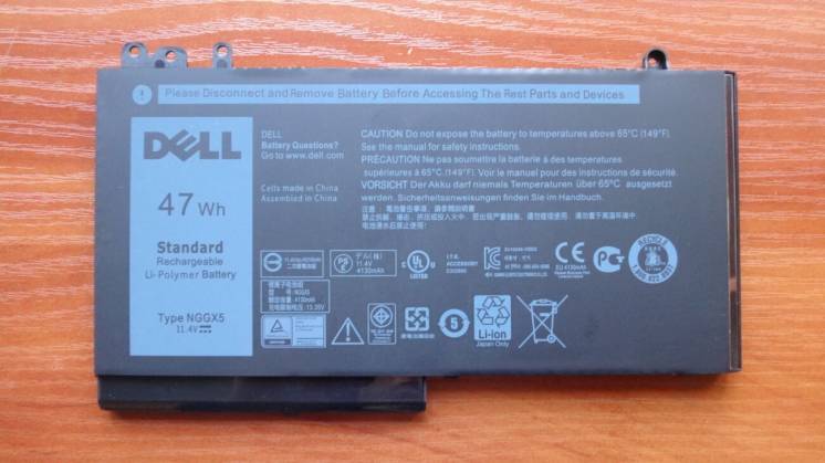 Оригинальная аккумуляторная батарея Dell Nggx5 Latitude E5270 47wh
