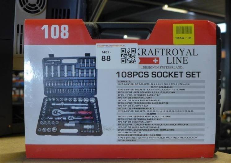 Набор инструментов Kraftroyal Line 108pcs Socket Set германия