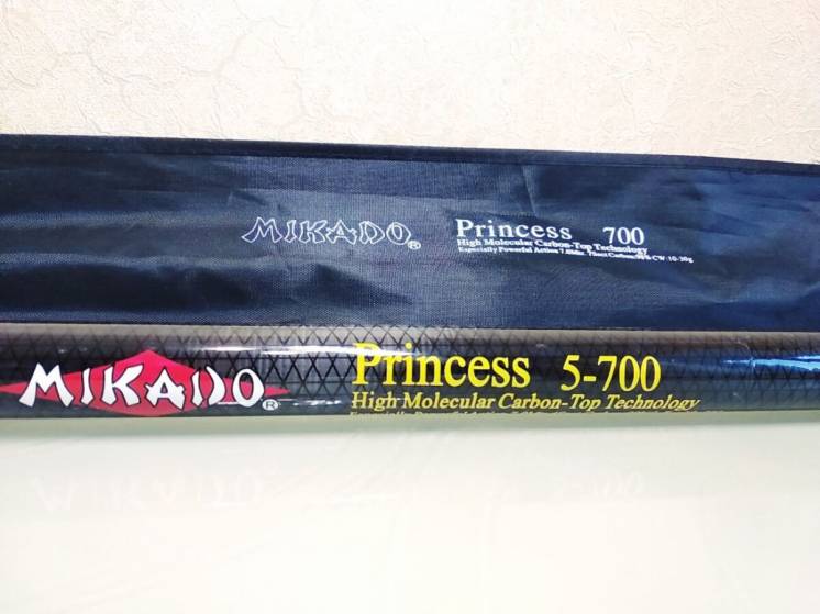 Болонское удилище удочка карбон с кольцами Mikado Princess 7 м