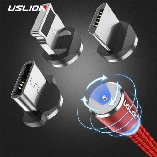 Магнитный кабель Uslion шнур провод Micro Usb/apple Lightning/type C