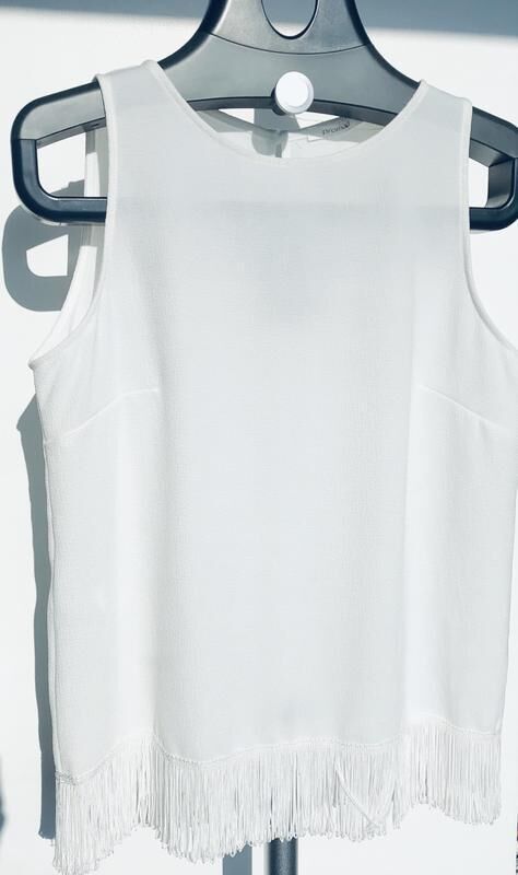 Белая блуза с коротким рукавом Promod