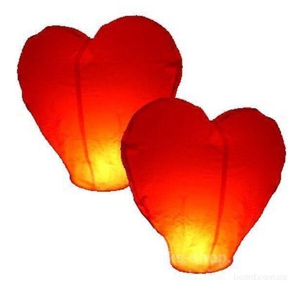Небесные фонарики в форме сердца