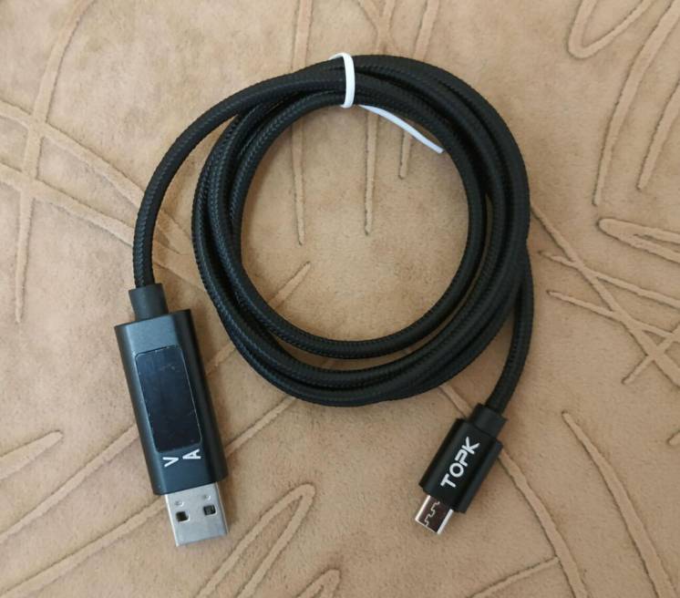 Quick Charge кабель Usb - Microusb с индикацией напряжения и тока