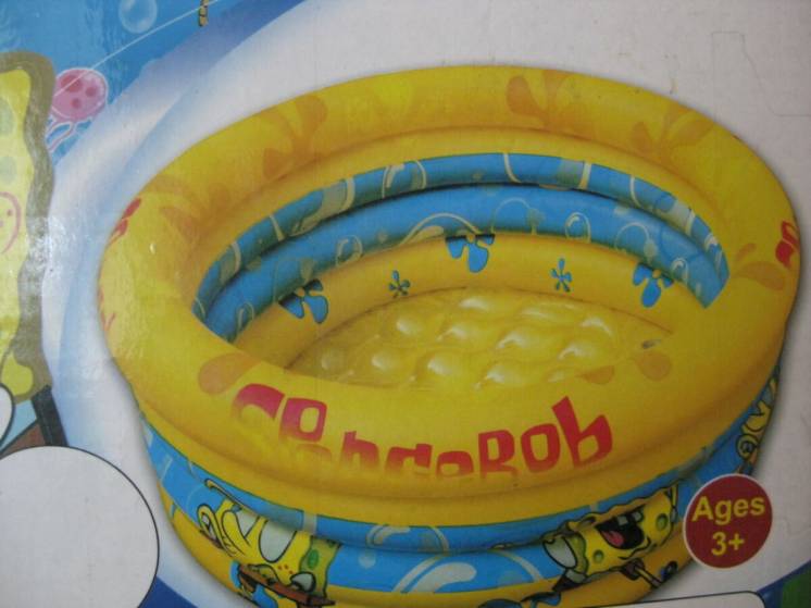 Надувной бассейн Sponge Bob Inflatable Pool 70х40 см, от 3 лет.