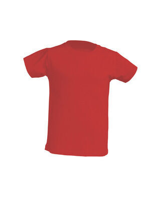 Детская футболка с круглым воротом, красная
