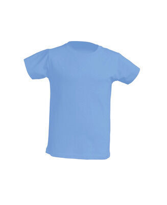 Детская футболка с круглым воротом, голубая