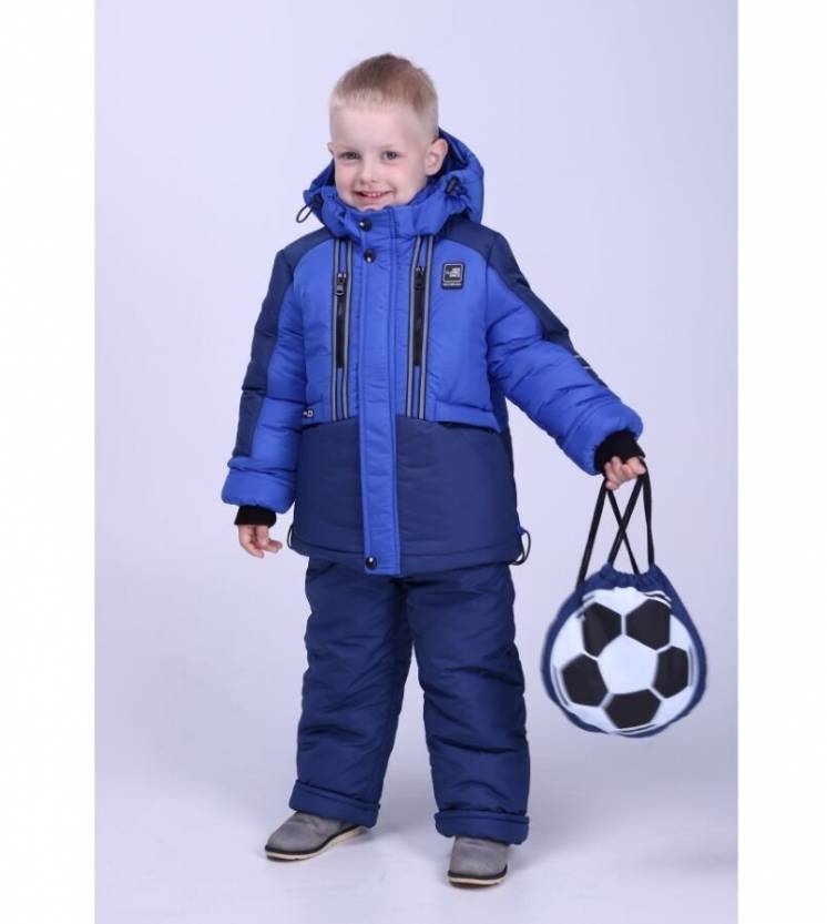Детские зимние очень тёплые комбинезоны с рюкзаком для мальчиков 2-6 л
