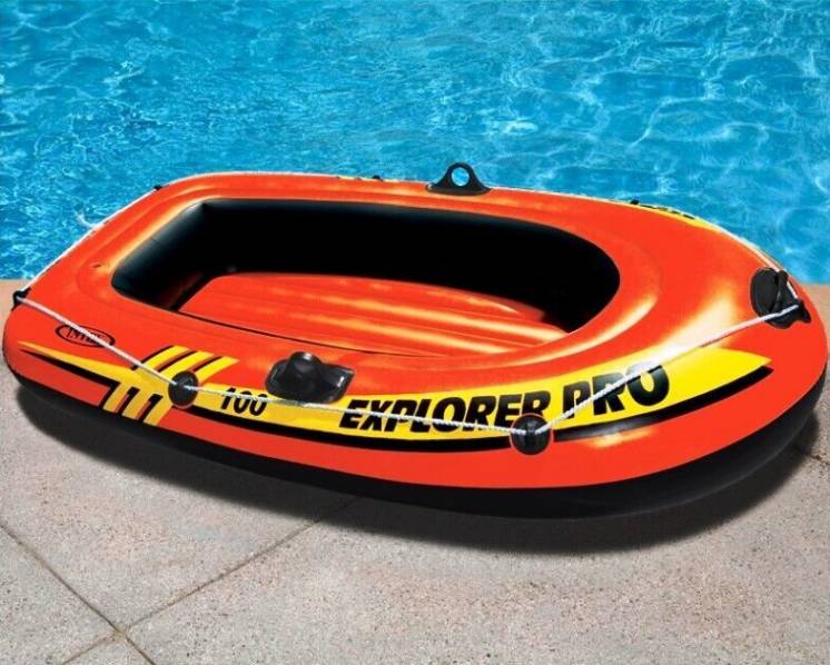 Одноместная надувная лодка Intex 58355 Explorer Pro 100, 160 х 94 х 29