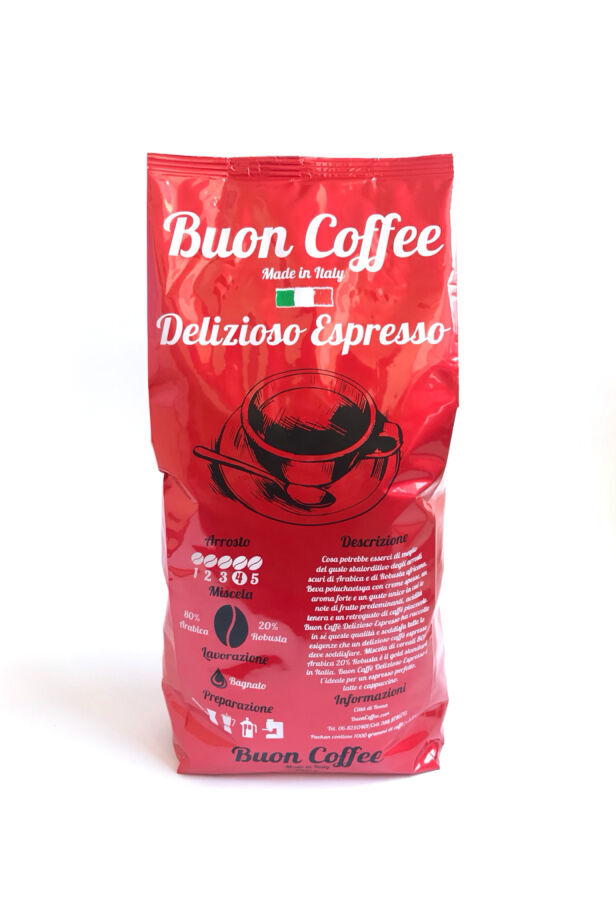 Кофе зерновой Buon Coffee Delizioso Espresso 1 Kg.