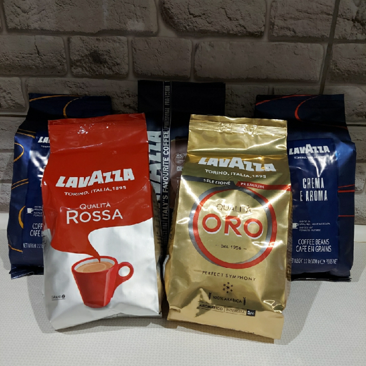 Lavazza ORO, Crema, Espresso, Rossa 1 кг а зёрнах.