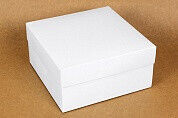 Подарочные картонные коробки белые 200х200х100 мм