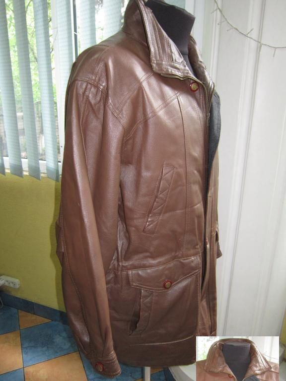 Кожаная утеплённая мужская куртка Smooth City Collection. лот 523