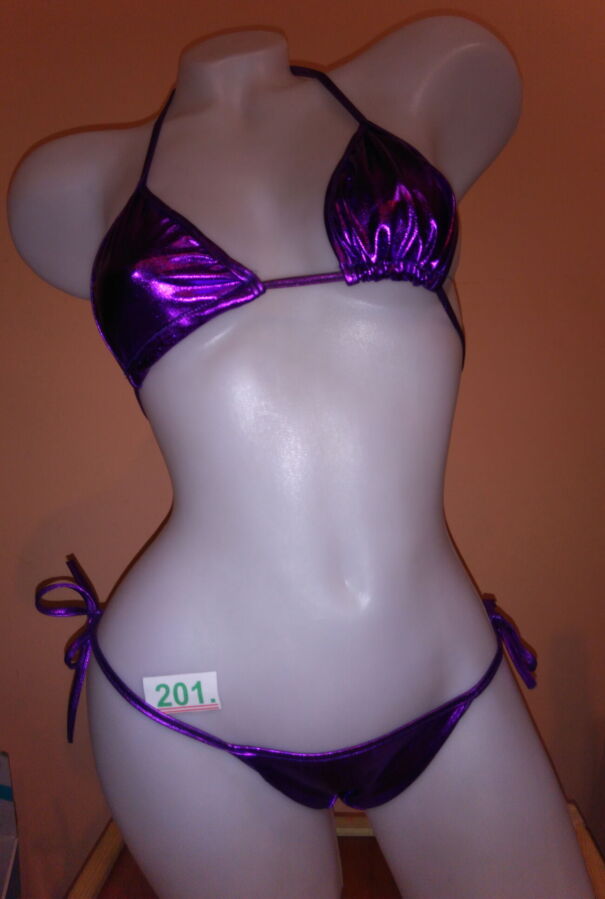 Арт. 201 купальник фиолетовый для танца на пилоне - все на завязках