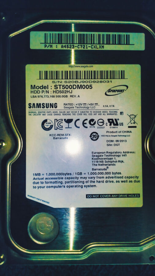 Жорсткий диск Samsung St500dm005  Hdd 500 гб