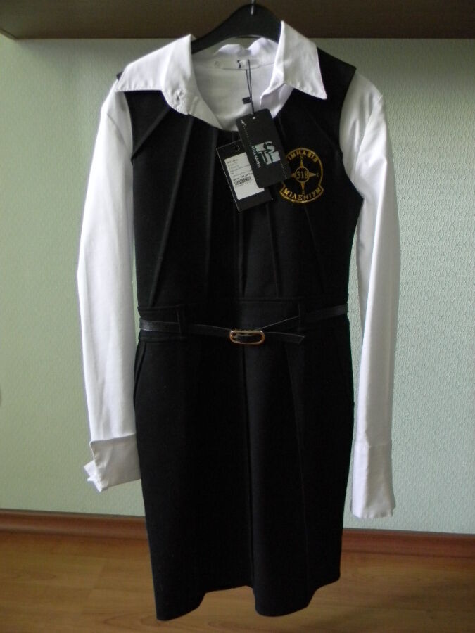 Школьная форма. сарафан с блузкой для старшеклассницы