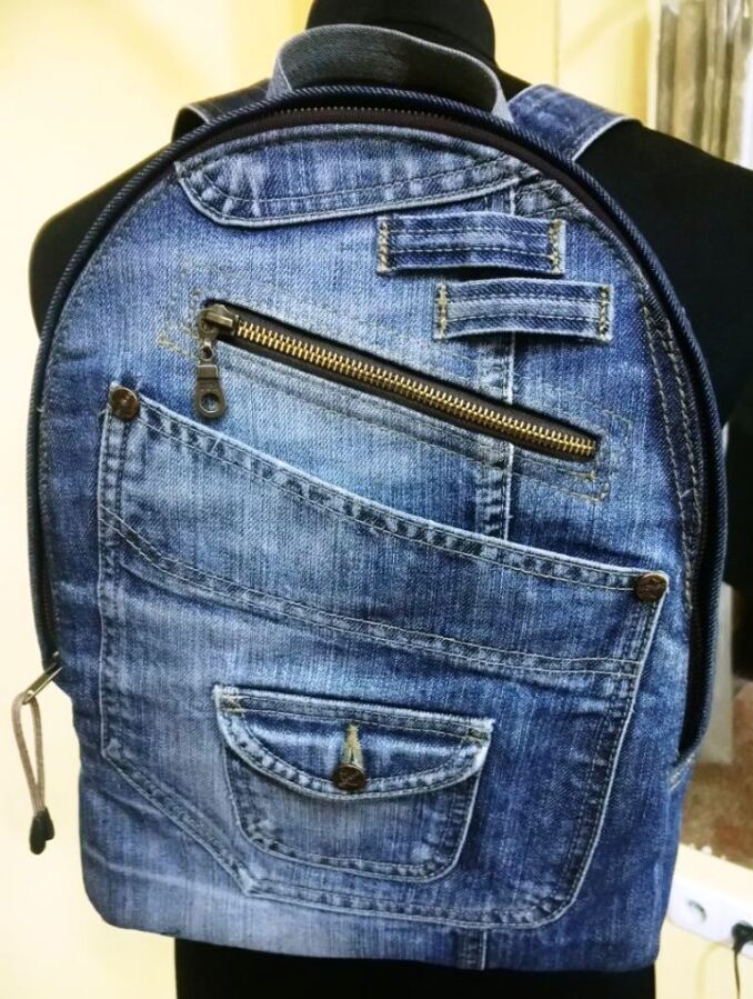 Рюкзак джинсовый унисекс