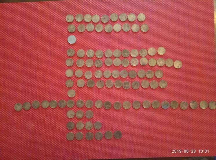 Лот монет ссср, все по 1 копейке. 100 шт＋1 украина 1 копейка.