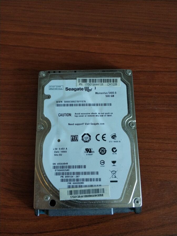 Жесткий диск Sata Seagate 500 Gb E80487khh 100536286 Rev.e