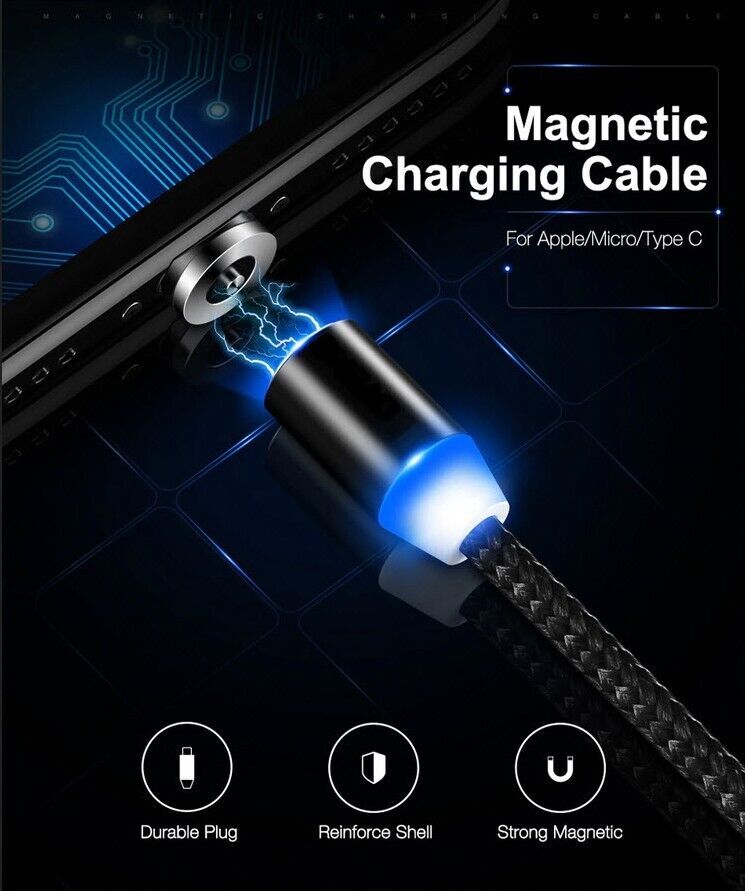 Магнитный кабель Micro USB Type-C iphone Быстрая зарядка