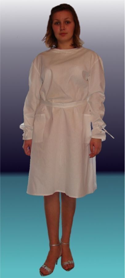 Белый женский хирургический халат