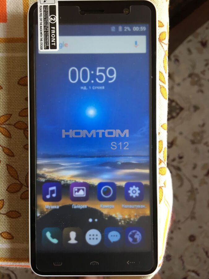 Смартфон Homtom S12 5'' 2 Sim 3g 1/8 гб 4 ядра 2750 ма новий