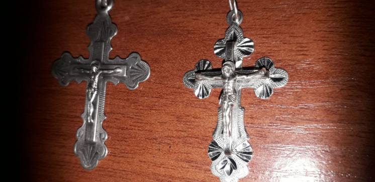 Крестик , крест серебряный
