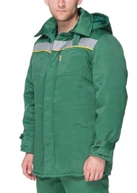 Зимняя рабочая куртка легион, тк. грета зеленая