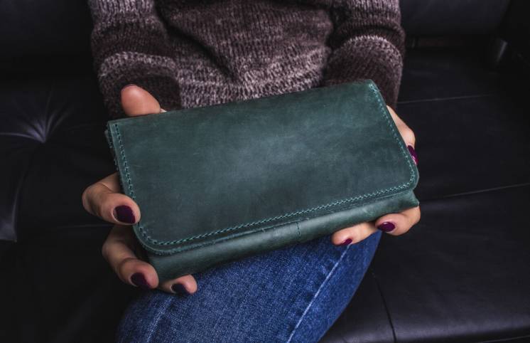 Кожаный портмоне, клатч, удобный кошелёк, бумажник, шкіряний гаманець