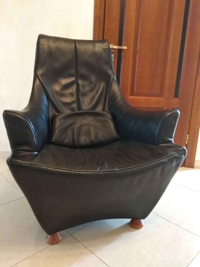 Кресло кожаное релакс,  для отдыха, офисное, стул, шкіряне крісло