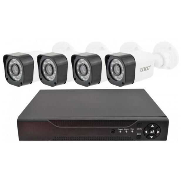 Комплект видеонаблюдения Ukc D001-4ch Hd 1080p 3.6 мм 2 Mp (4 камеры)