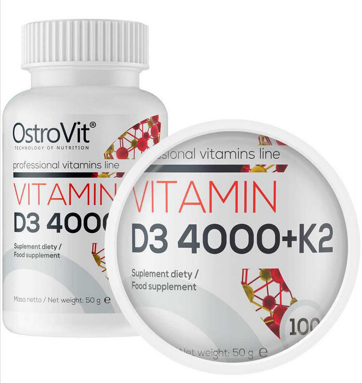 Витамины OstroVit D3 4000 K2 100 таблеток