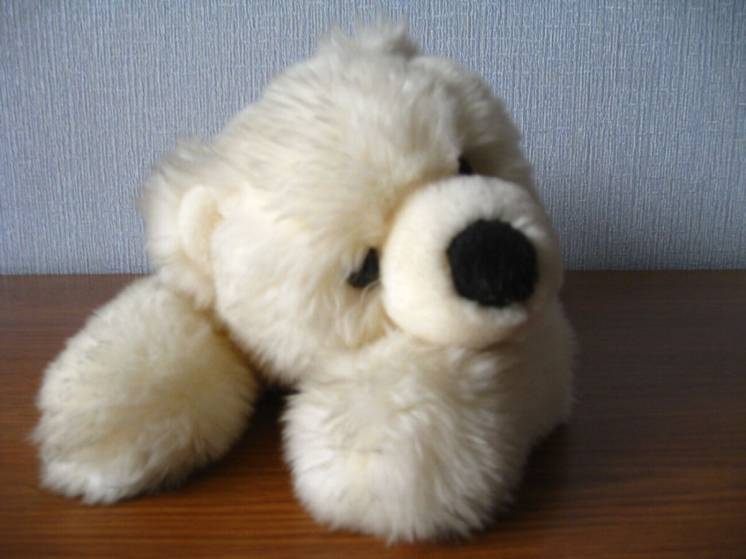 продам мягкую игрушку белый медвежонок