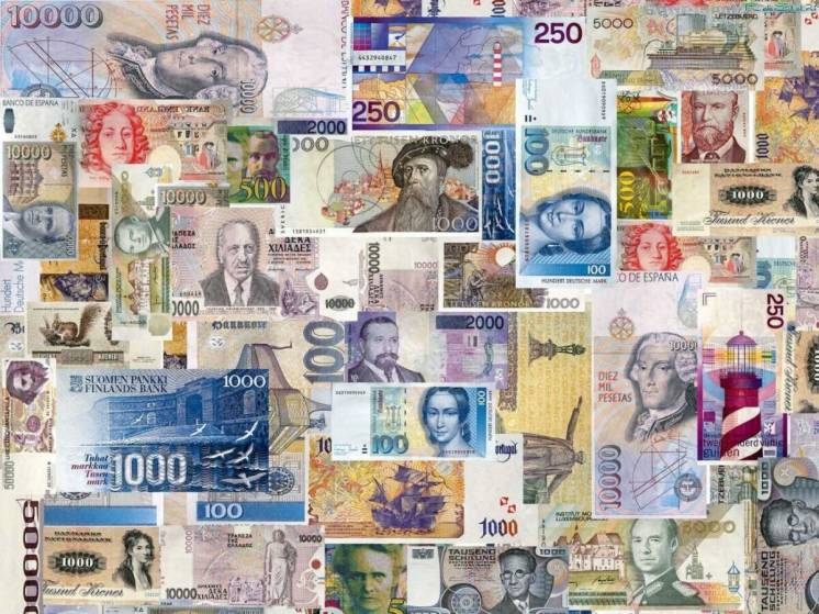 фунты, доллары, евро вышедшие из оборота