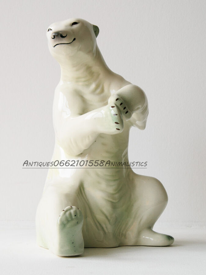 Фарфоровая статуэтка фарфор Katzhutte Германия Белый медведь