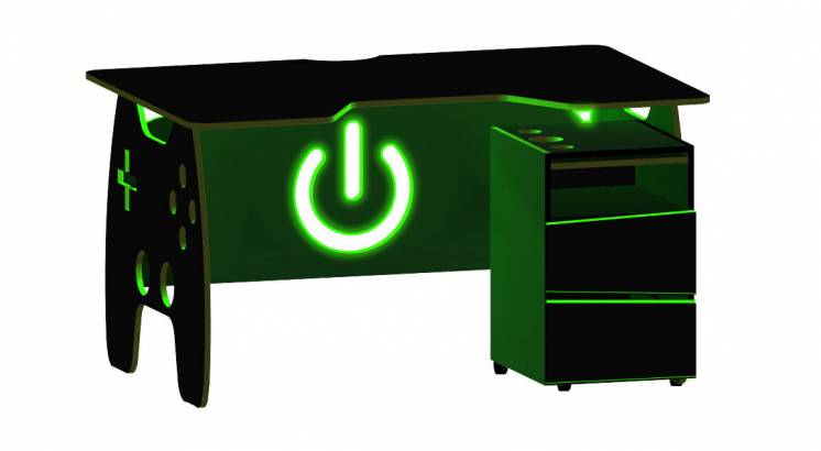 Стол компьютерный геймерский SEGA с led подсветкой
