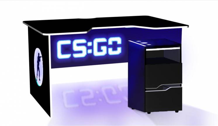 Стол компьютерный геймерский CS-GO с led подсветкой