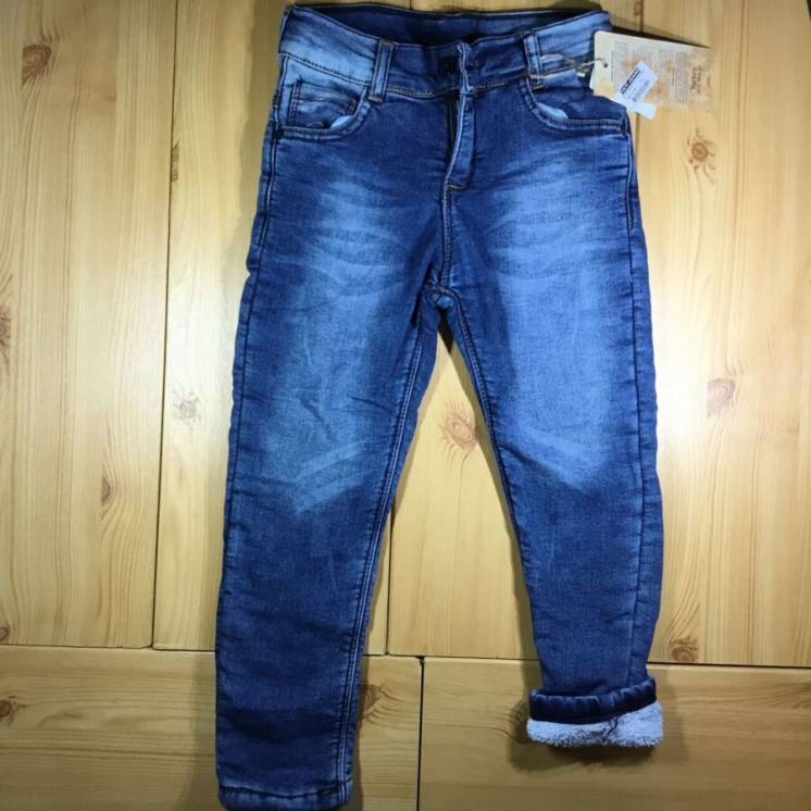 Детские утепленные джинсы на травке (махре) для мальчика рр.116-152 Be