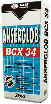 ANSERGLOB ВСХ-34 клей для керамогранита, 25кг