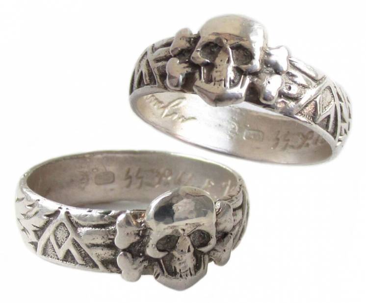 3 Reich наградное кольцо перстень сс тотенкопф Ss Totenkopf.
